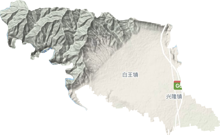 兴隆镇地形地图