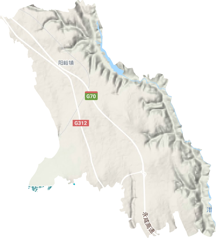 阳峪镇地形地图