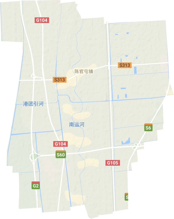 陈官屯镇地形地图
