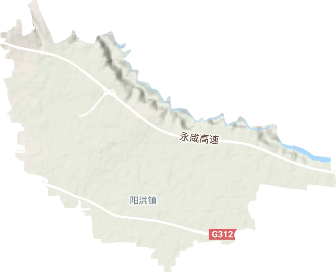 阳洪镇地形地图
