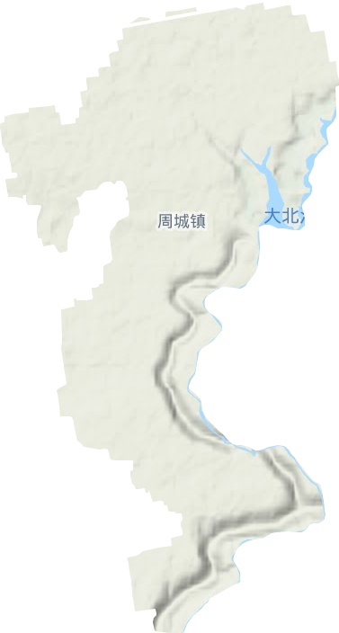 周城镇地形地图