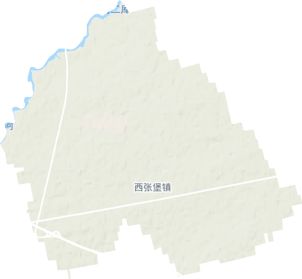 西张堡镇地形地图