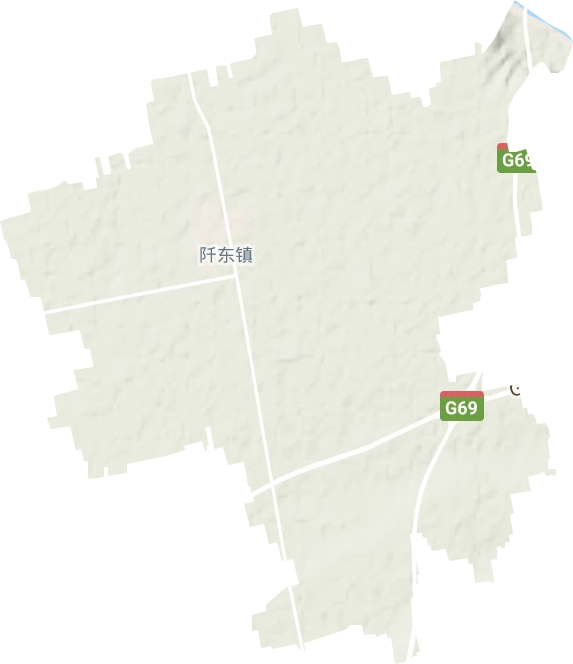 阡东镇地形地图