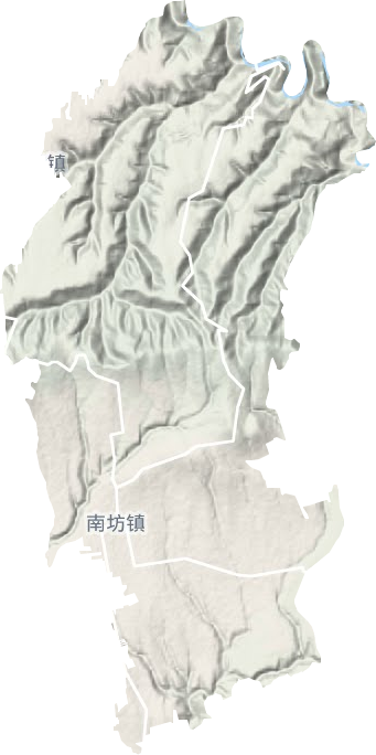 南坊镇地形地图