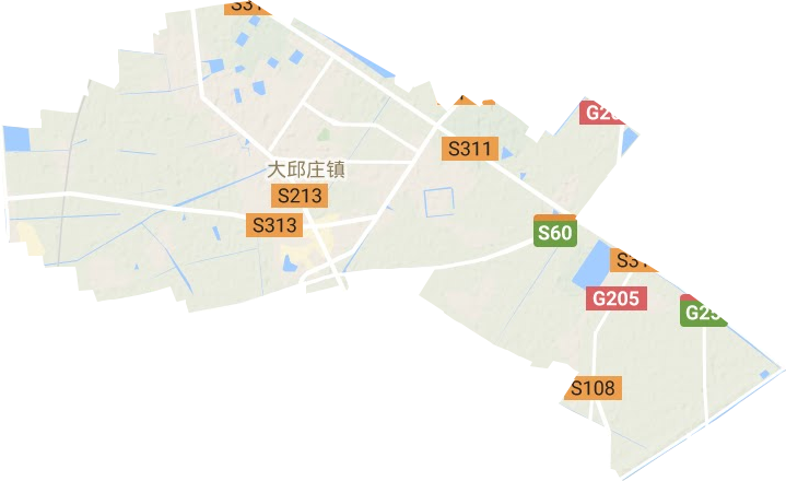 大邱庄镇地形地图
