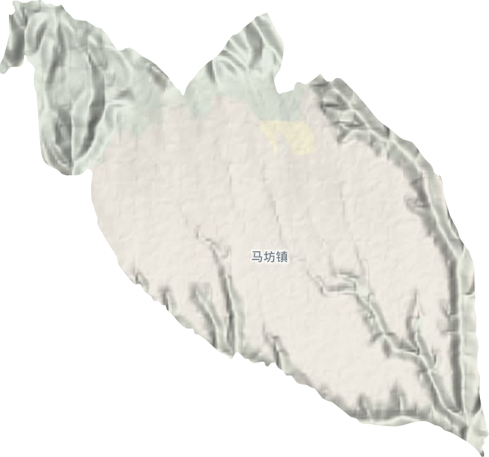 马坊镇地形地图