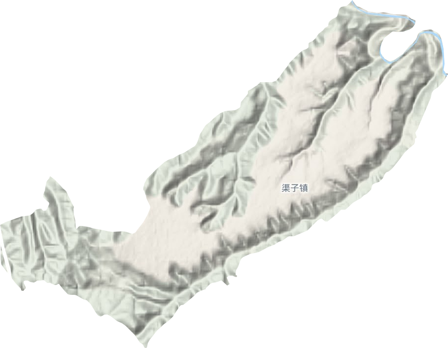 渠子镇地形地图