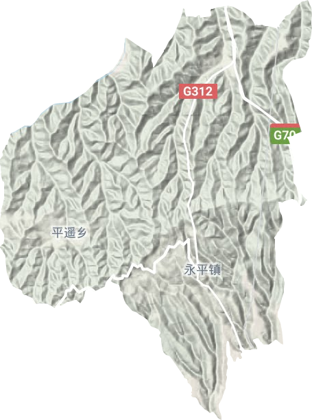永平镇地形地图