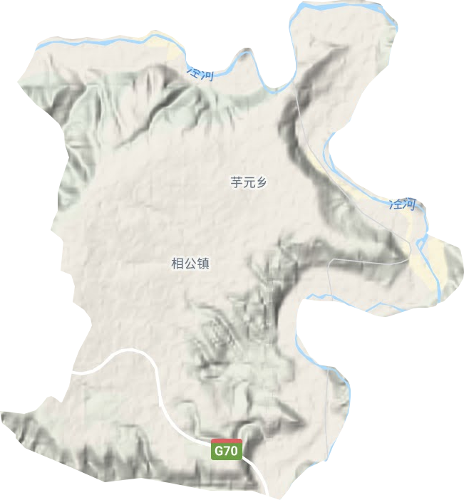 相公镇地形地图