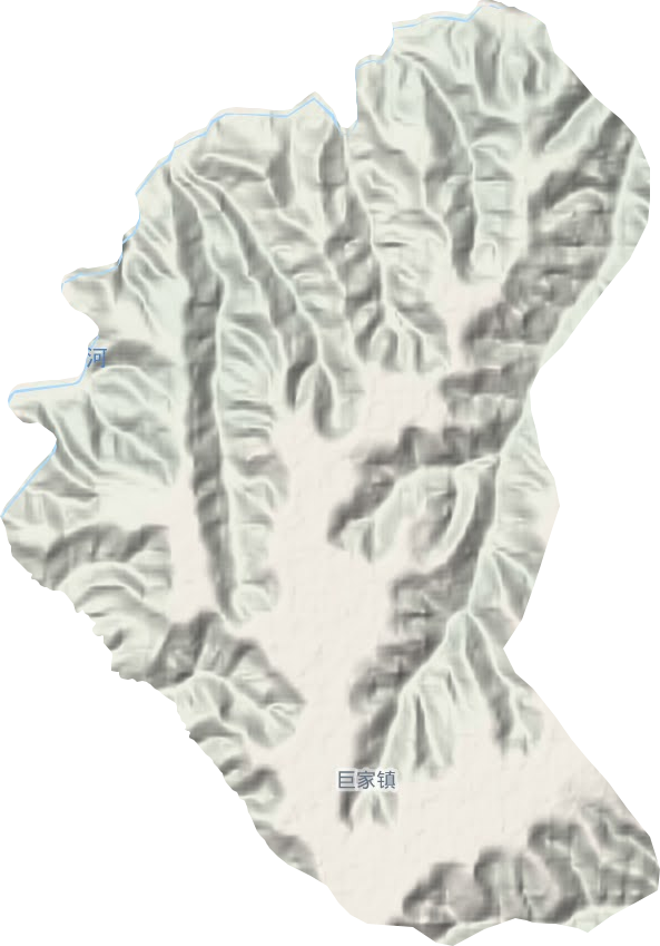 巨家镇地形地图