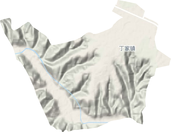 丁家镇地形地图