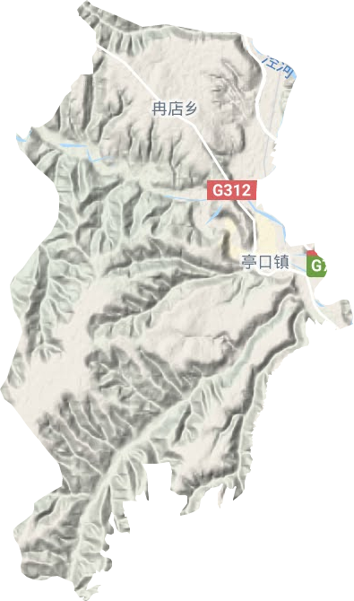 亭口镇地形地图