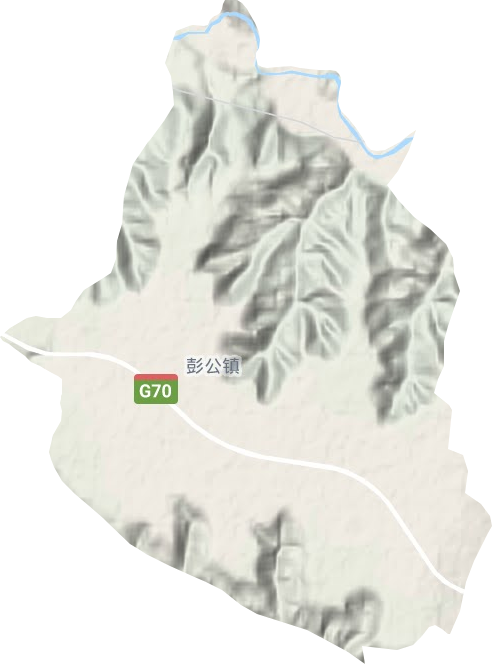 彭公镇地形地图