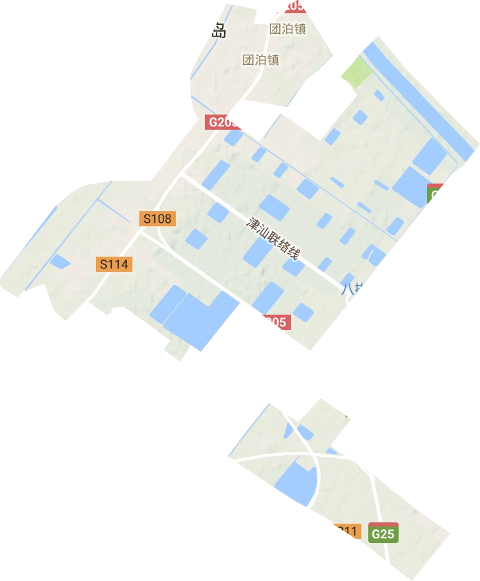 团泊镇地形地图