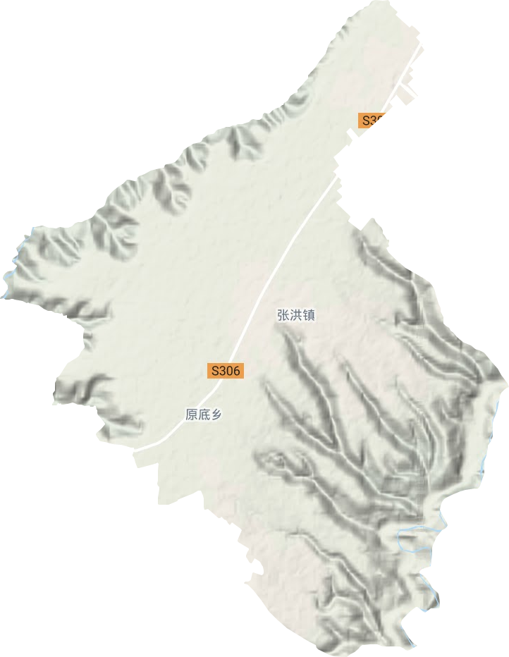 张洪镇地形地图