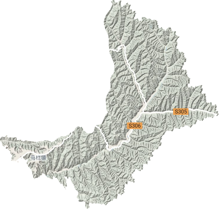 马栏镇地形地图