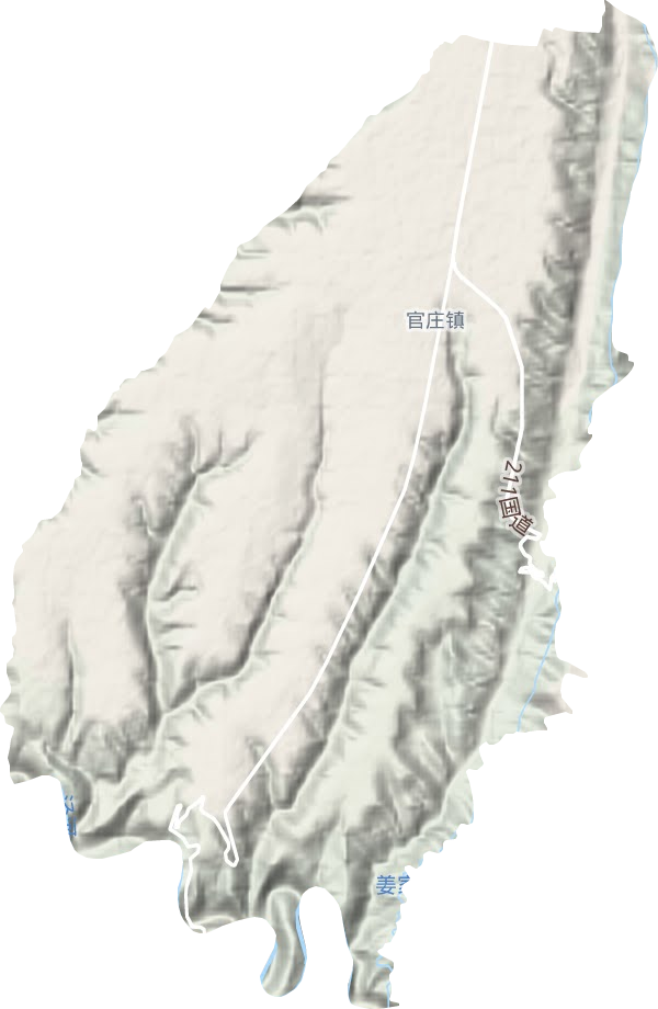 官庄镇地形地图