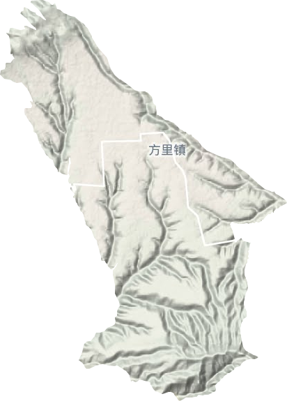 方里镇地形地图