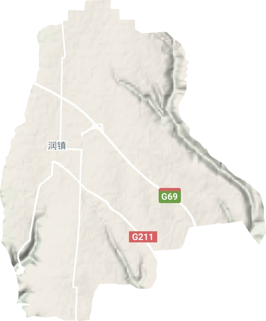 润镇地形地图