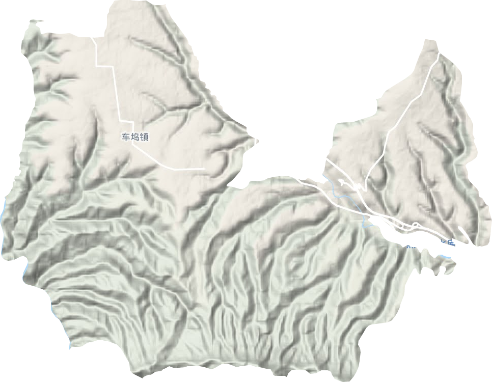 车坞镇地形地图
