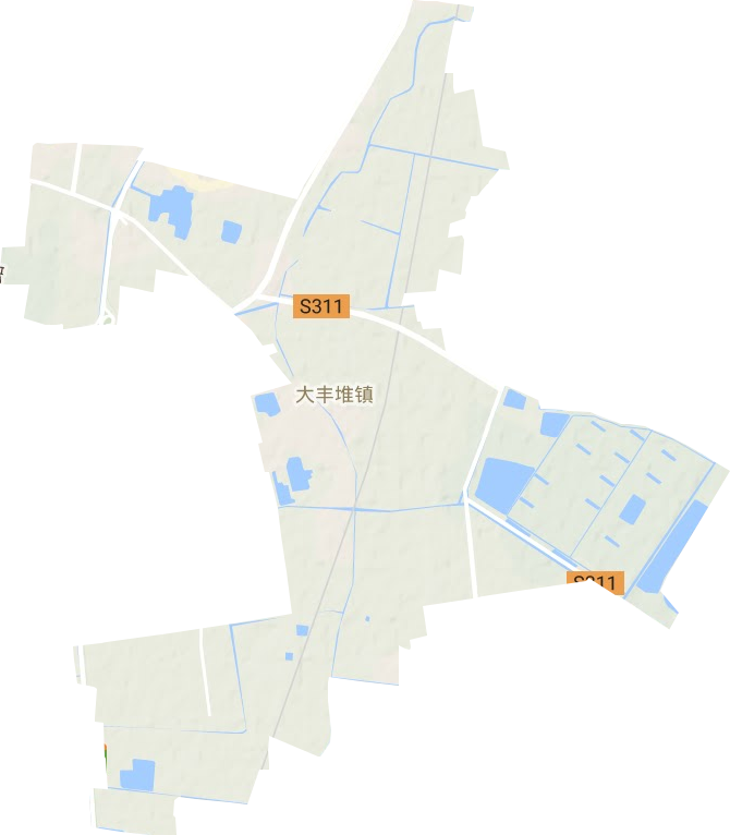 大丰堆镇地形地图