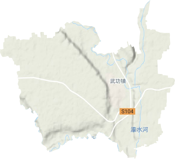 武功镇地形地图
