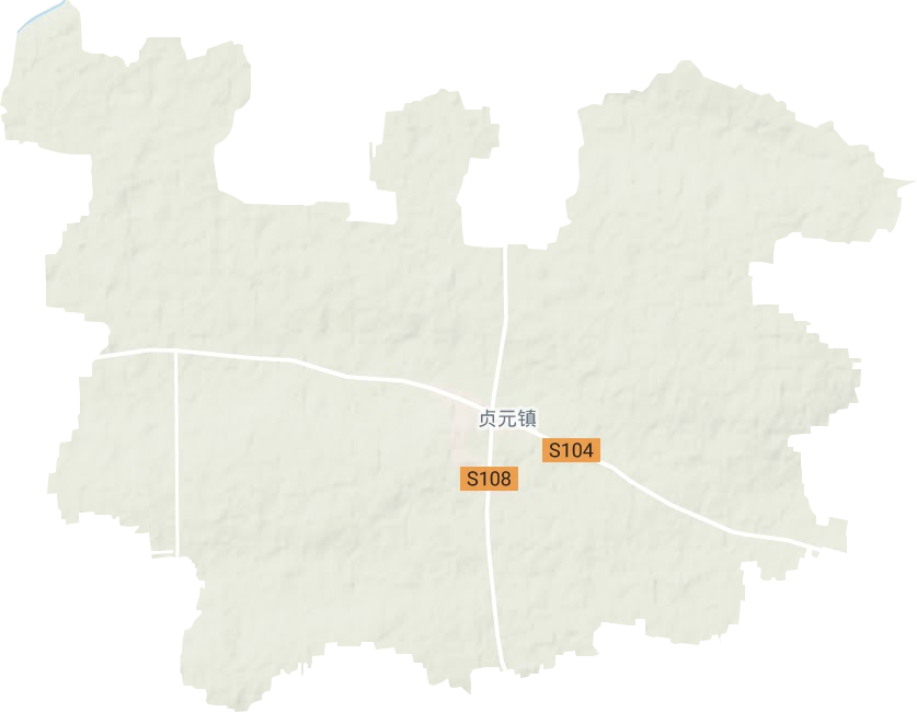 贞元镇地形地图