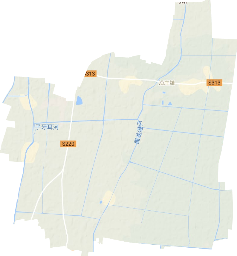 沿庄镇地形地图