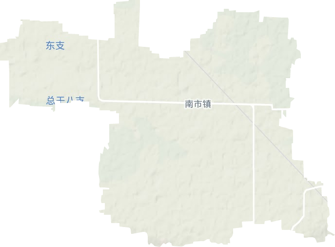 南市镇地形地图