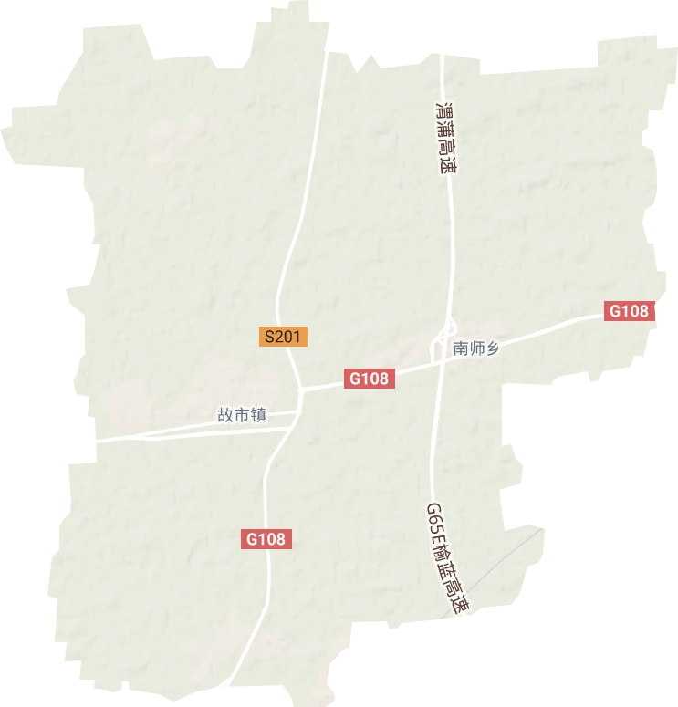 故市镇地形地图