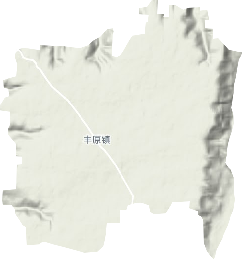 丰原镇地形地图
