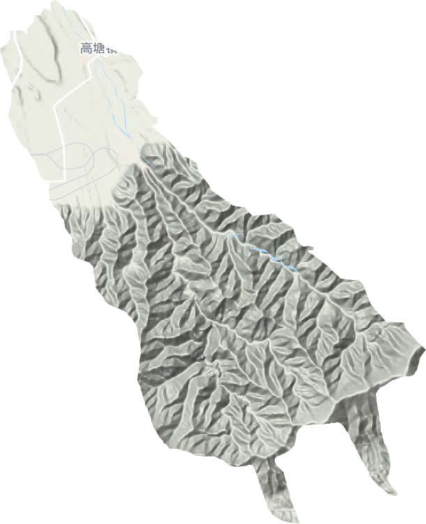 高塘镇地形地图