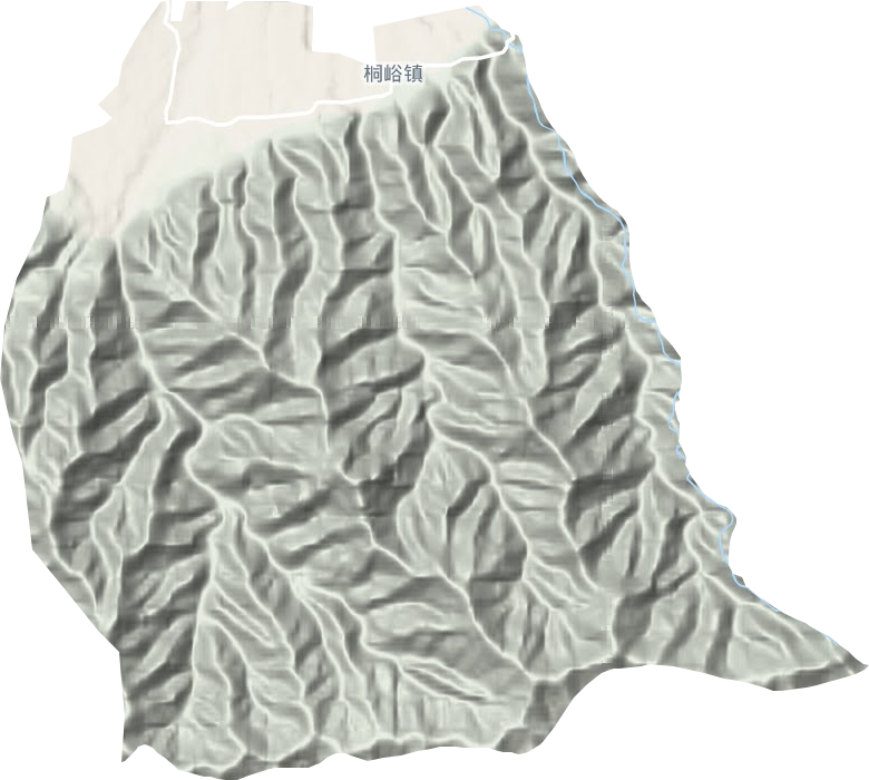 桐峪镇地形地图