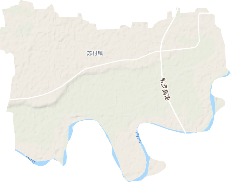 苏村镇地形地图