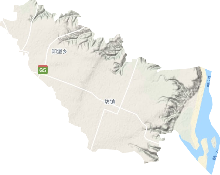 坊镇地形地图