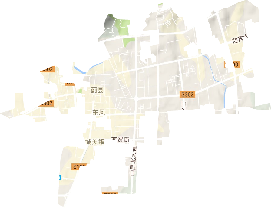 文昌街道地形地图