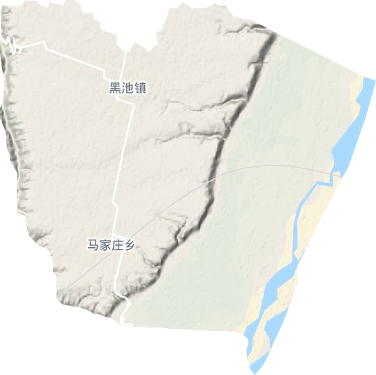 黑池镇地形地图
