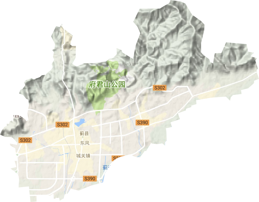 渔阳镇地形地图