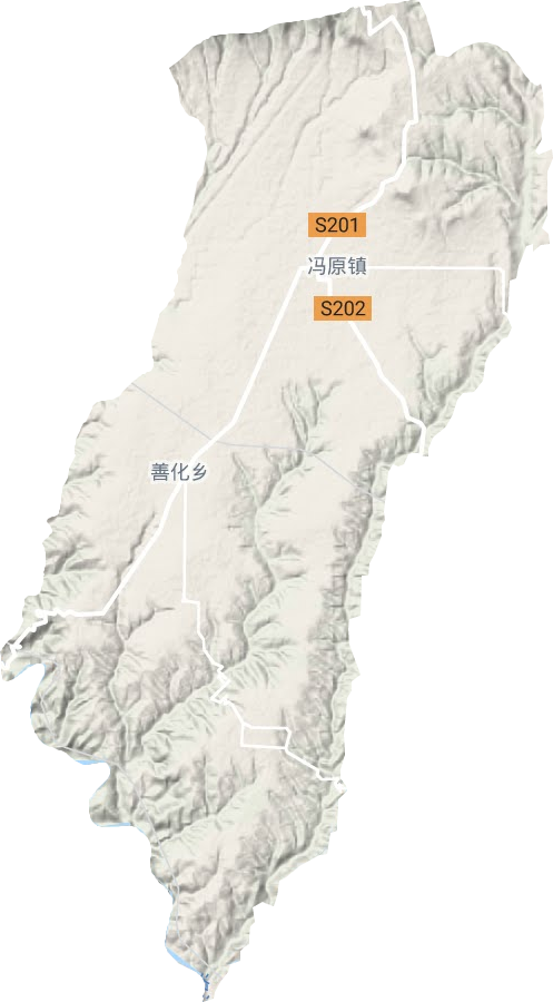 冯原镇地形地图