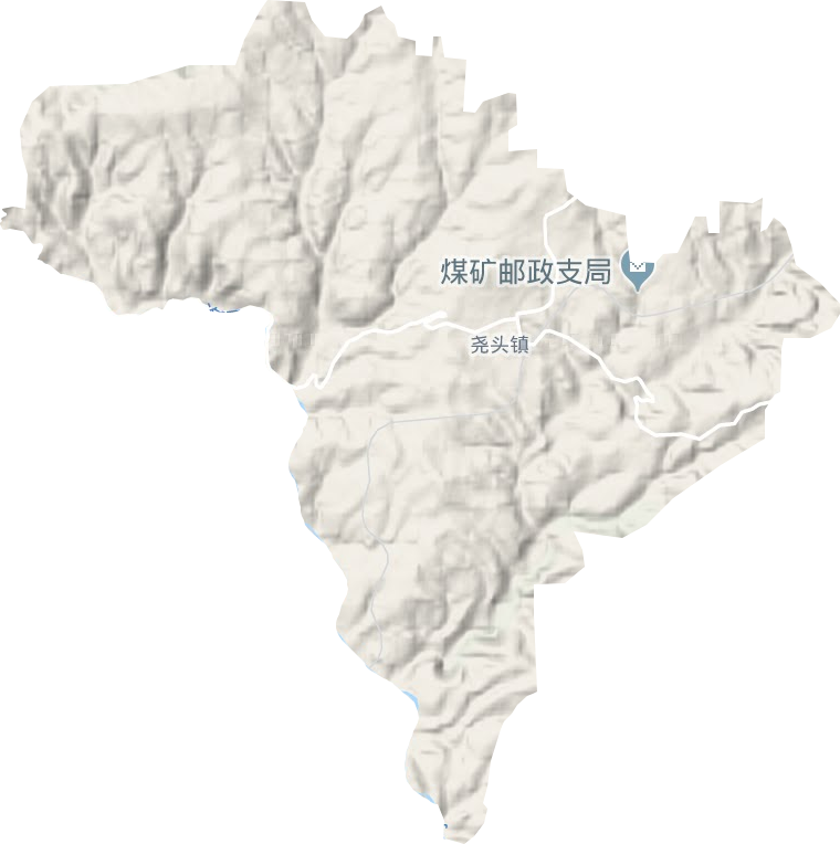 尧头镇地形地图