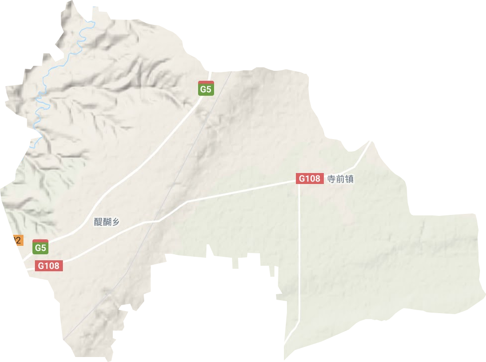 寺前镇地形地图