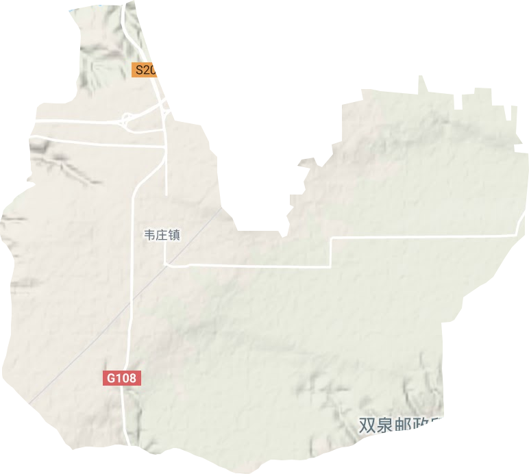 韦庄镇地形地图