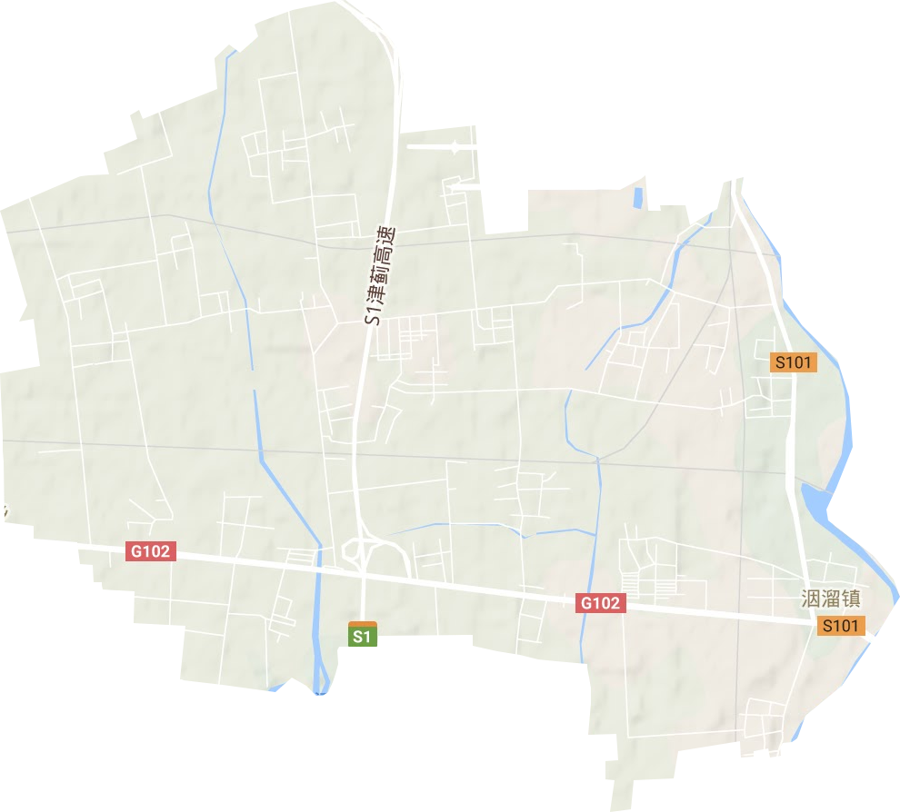洇溜镇地形地图