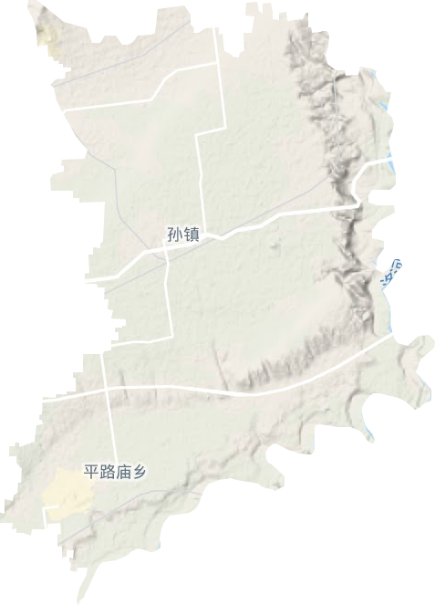 孙镇地形地图
