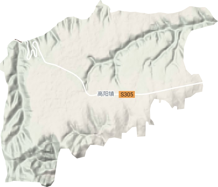 高阳镇地形地图