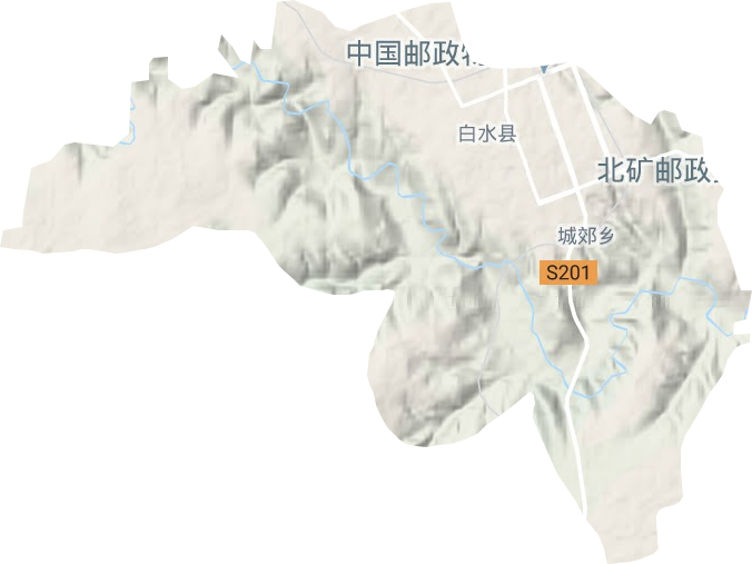 城关街道地形地图