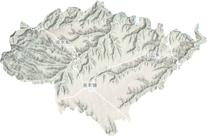 尧禾镇地形地图