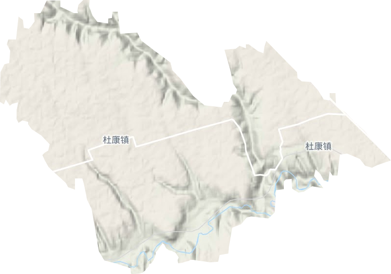 杜康镇地形地图