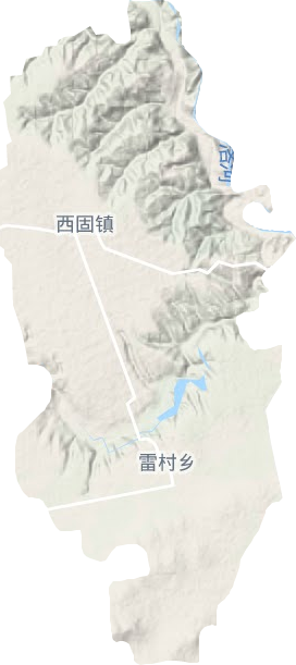 西固镇地形地图