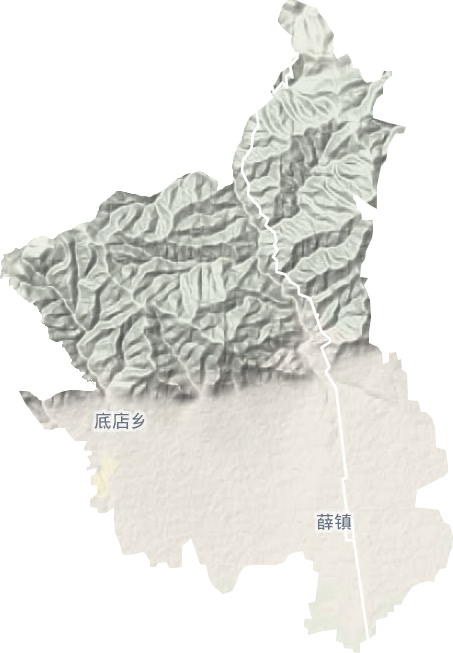 薛镇地形地图